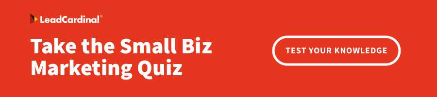 LeadCardinal Small Biz Marketing Quiz